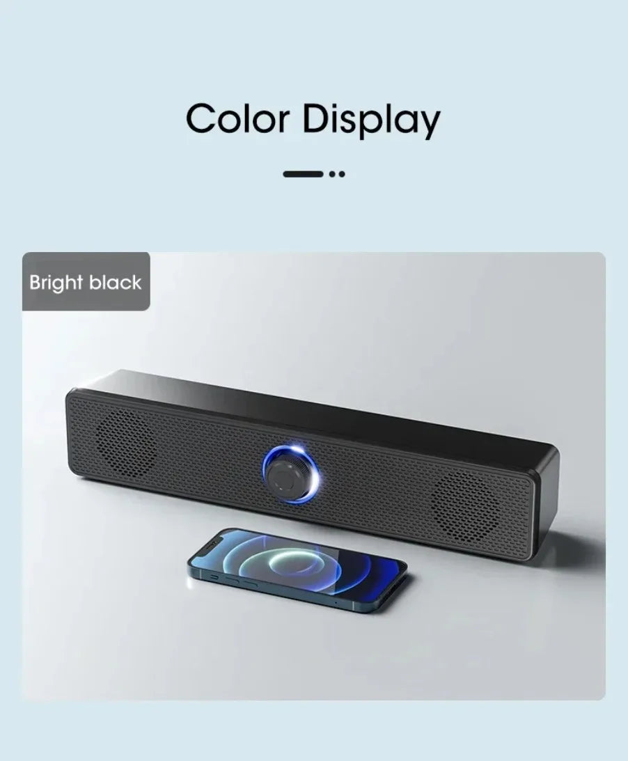 DeskBar USB Powered Soundbar – Bluetooth & Wired for TV, PC, Laptop & Gaming
