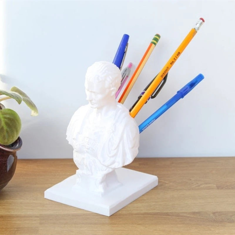 3D printed Julius Caesar statue Office Desk Pen Holder Office Desk Organizer Office Decor pen Rack Gift Stationery teacher gift