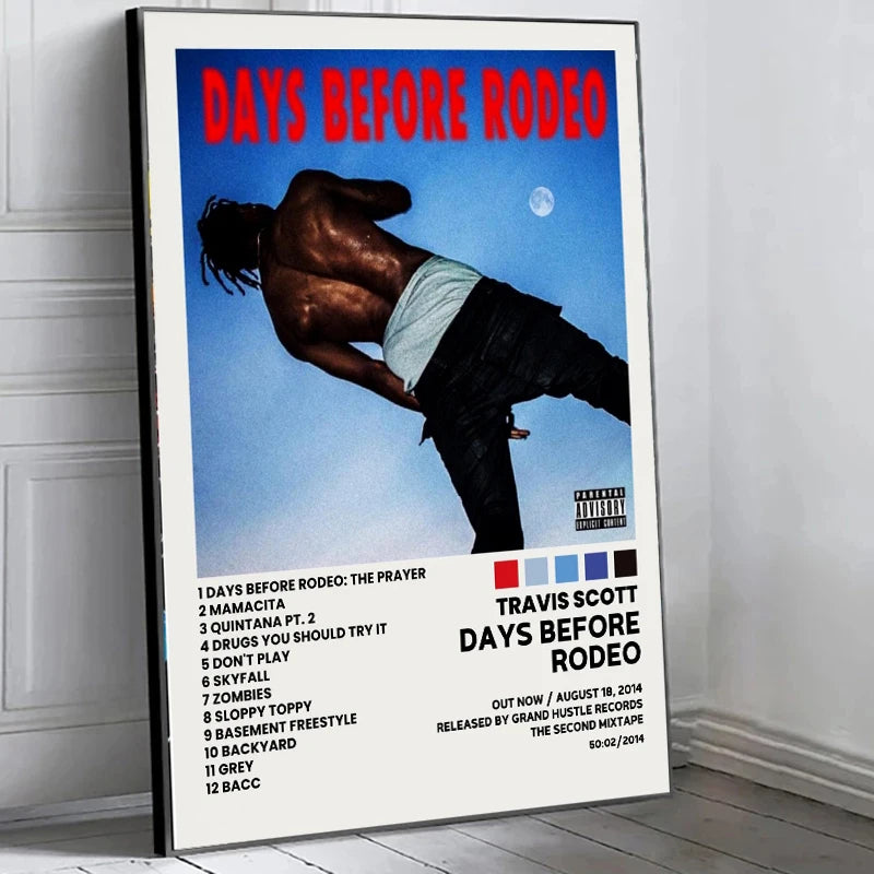 Music Album Covers Postert-travis Rapper S-scott Hiphop Singer Album Covers Canvas Painting Wall Art Picture Poster Room Decor