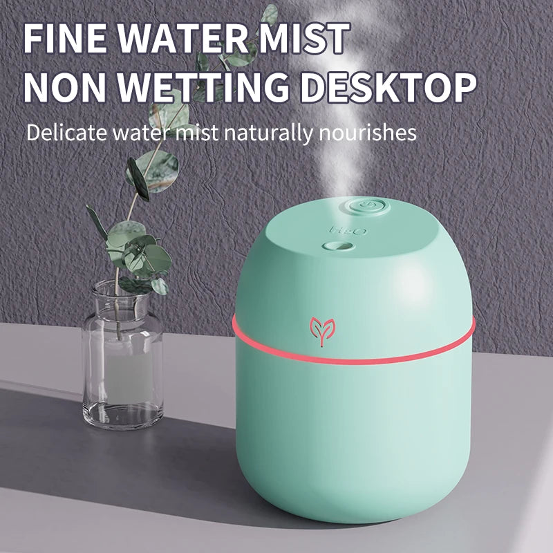 MistMini USB Desktop Air Humidifier – 220ml with Aroma Function