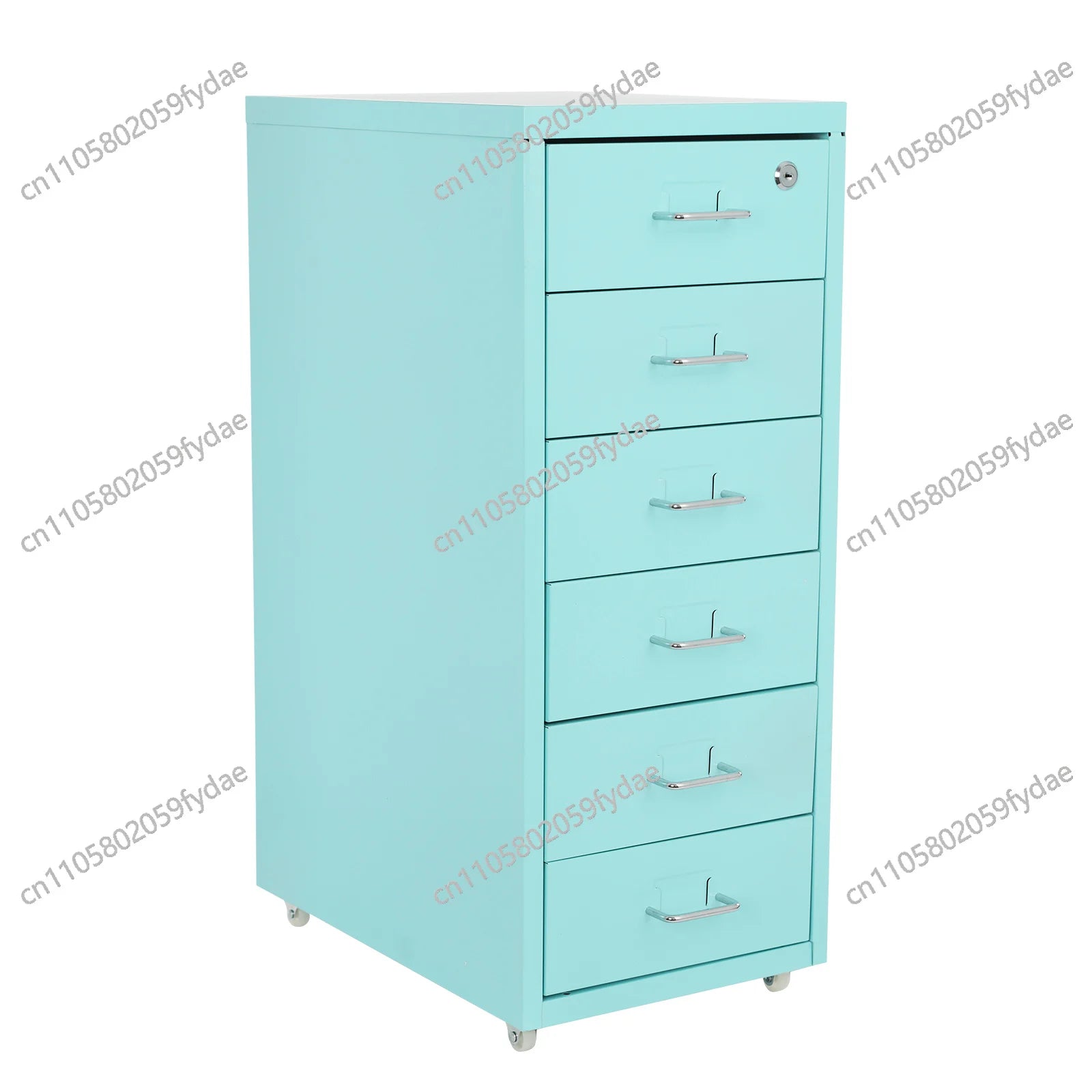 6-Tiers: Vertical File Cabinet,Cold-Rolled Steel Metal File Cabinet  Filing Cabinet Blue in the Office, Study
