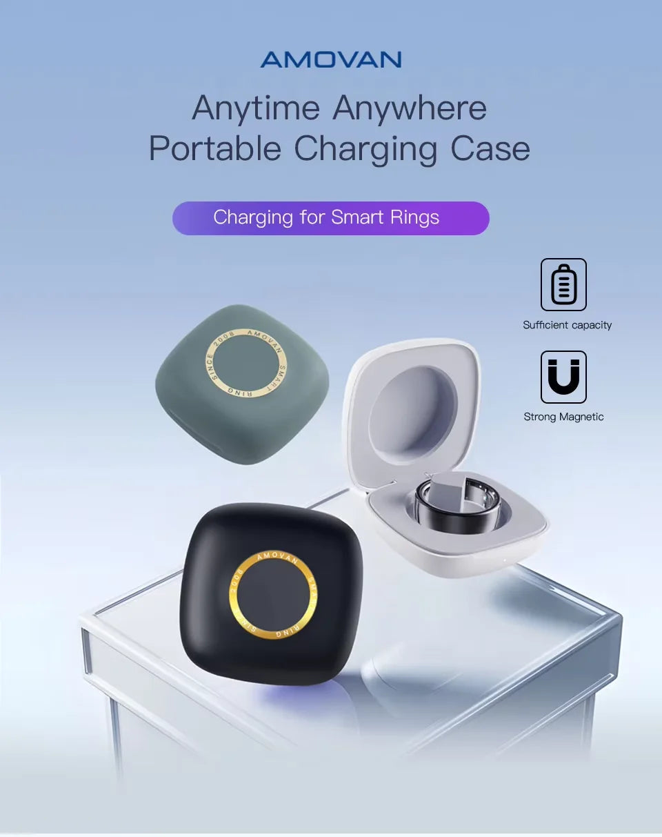 Amovan Nova Smart Ring – GPS, Heart Rate, Blood Oxygen & Sleep Monitor