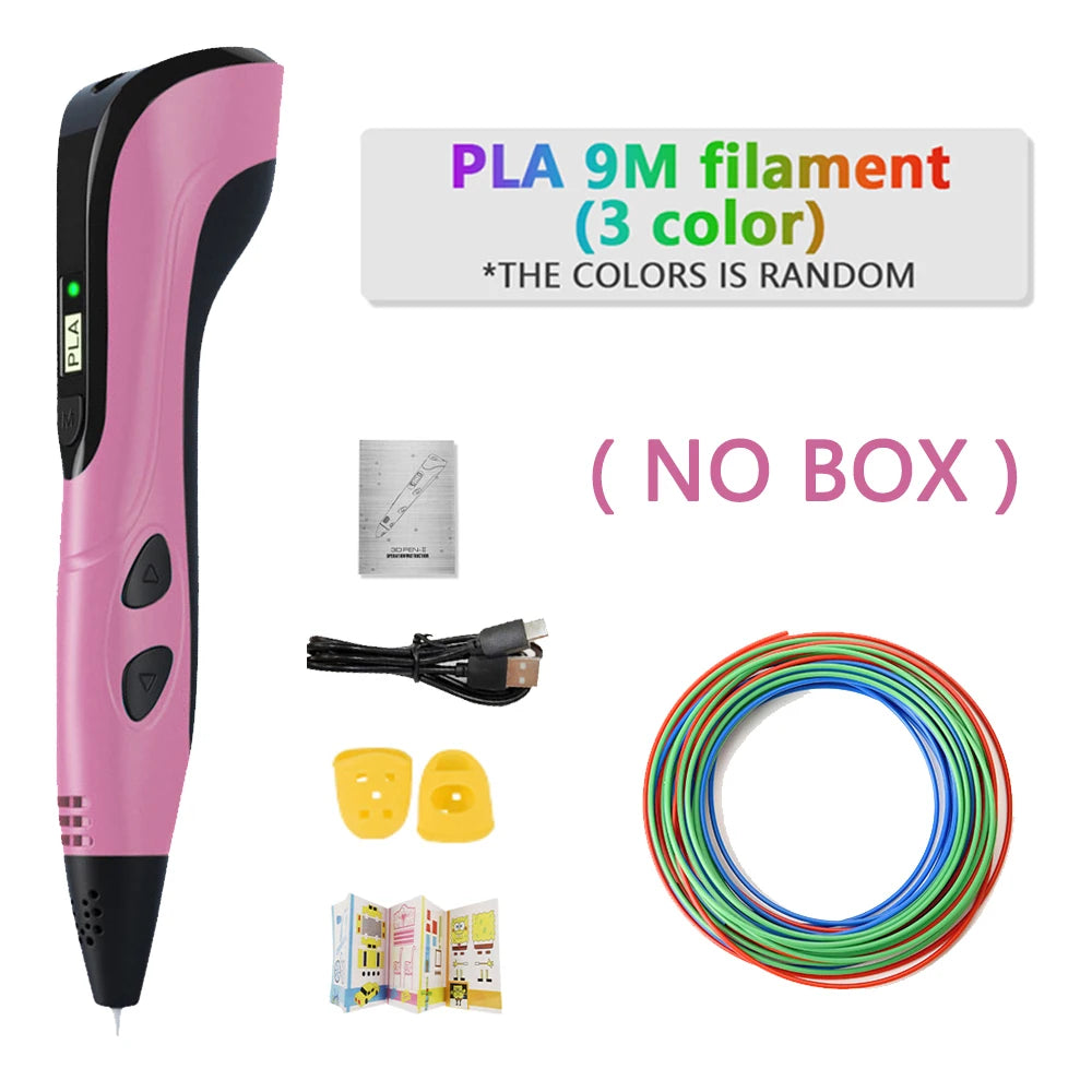 DoodlePen 3D Pen Set – LCD Display, PLA Filament, Kids Birthday & Christmas Gift