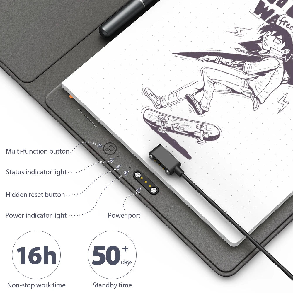 XPPen Note Plus Bluetooth Smart Notebook – A5, Battery-Free Pen, iOS & Android