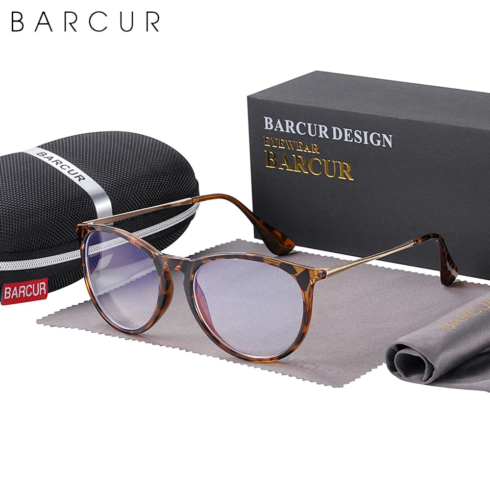 BARCUR Anti Blue Light Computer Glasses – Trendy Optical Frame for Men & Women | Reading & Screen Protection Eyewear