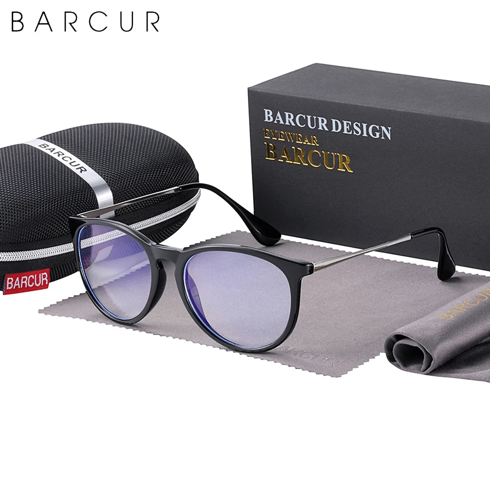 BARCUR Anti Blue Light Computer Glasses – Trendy Optical Frame for Men & Women | Reading & Screen Protection Eyewear