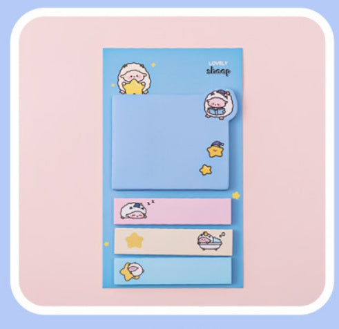 Cartoon Sticky Notes – Cute Adhesive Memo Pads for Desk & Study