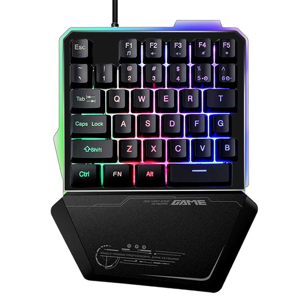 One-Handed RGB Mechanical Gaming Keypad – Programmable Backlit Keypad