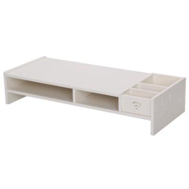 Wooden Monitor Stand Riser Computer Desk Organizer with Keyboard Storage